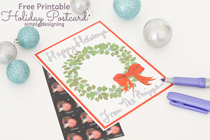 printable holiday postcard free printable christmas postcards