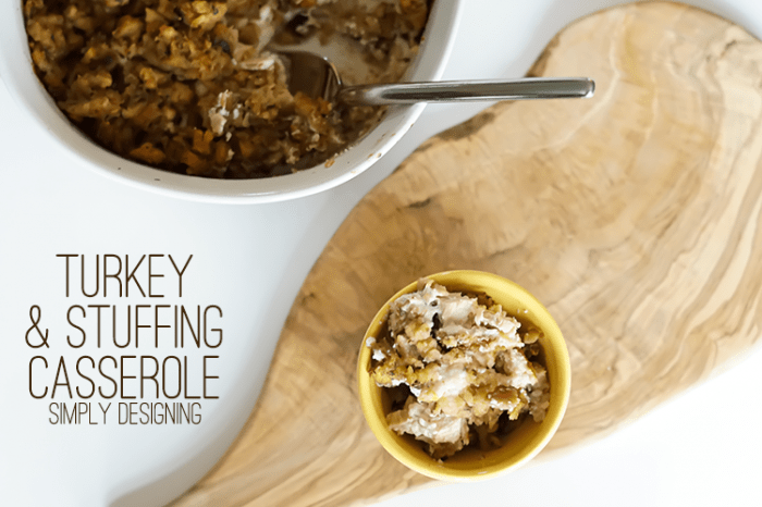 Thanksgiving Leftover Turkey and Stuffing Casserole