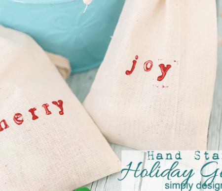 Hand Stamped Holiday Gift Bag Featured Image