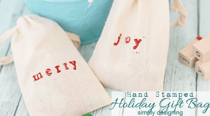 Hand Stamped Holiday Gift Bag Featured Image | Hand Stamped Holiday Gift Bag | 4 | Cement Planter