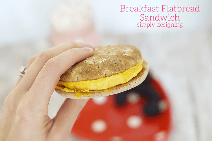 Egg and Bacon Flatbread Breakfast Sandwich