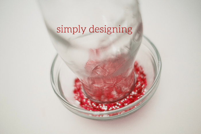 Sprinkle Rimmed Glass 4 Sprinkles