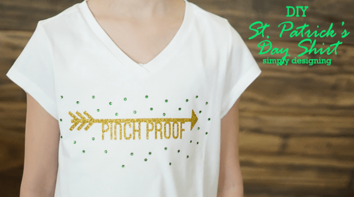 DIY St Patricks Day Shirt with Glitter Vinyl and Rhinestones featured image | DIY St Patricks Day Shirt | 17 | 4th of July