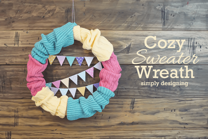 Cozy Sweater Wreath 7 Simple and Pretty Cozy Sweater Wreath