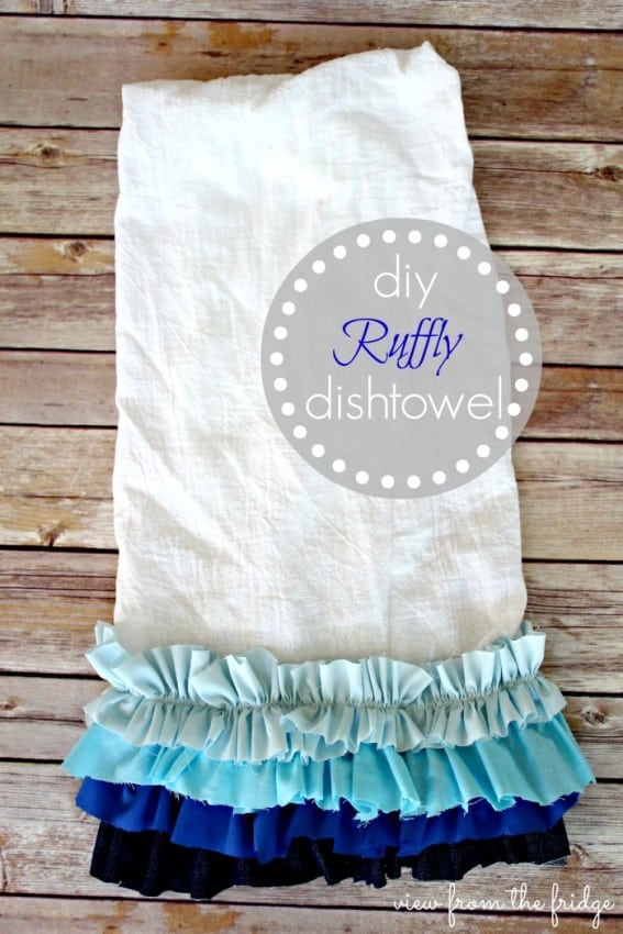15 + DIY Kitchen Projects 14 ruffly-dishtowel-1