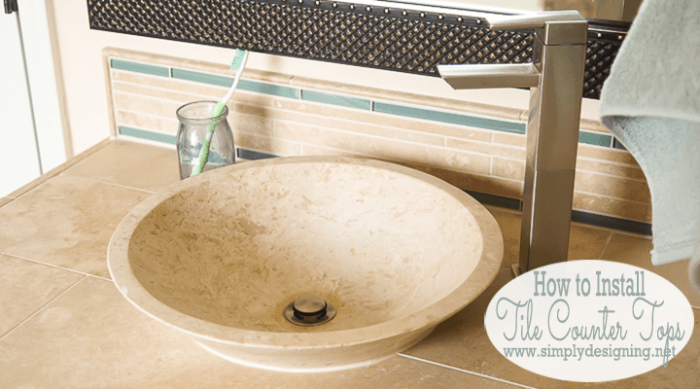 How to Install New Bathroom Tile Countertops Featured Image1 | Master Bathroom Remodel: Part 8 { How to Install New Tile Counter Tops } | 5 | new carpet