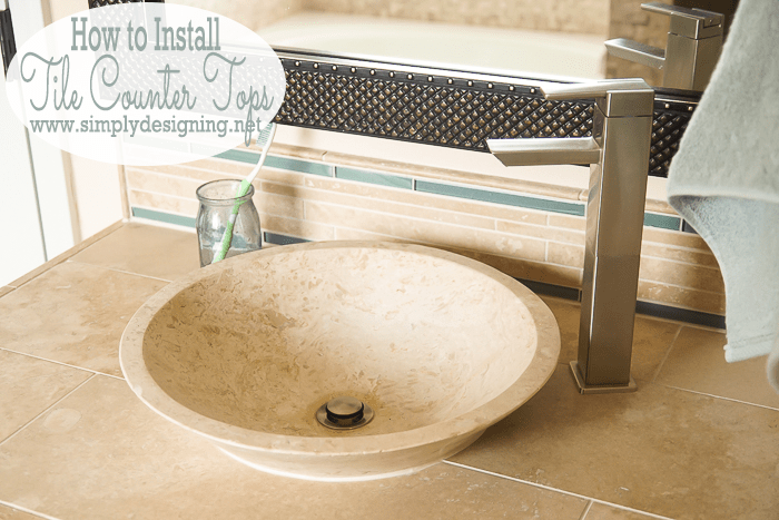 Master Bathroom Remodel Part 8 How To Install New Tile Counter Tops How To Install New Bathroom Tile Counter Tops