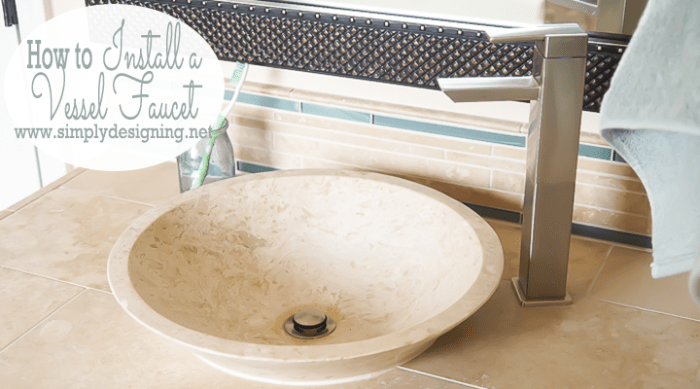 How to Install a New Vessel Faucet and Sink Featured Image | Master Bathroom Remodel: Part 11 { How to Install a Vessel Faucet } | 4 | new carpet