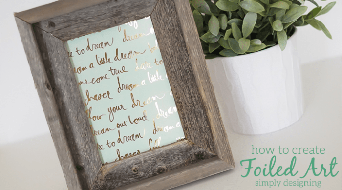 Featured Image Beautiful Foiled Art Typography | How to make stunning foiled art in minutes | 7 | 4th of July