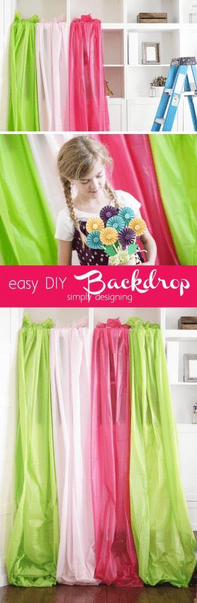 easy DIY Photo Backdrop perfect for nearly any photo shoot - but I really love this idea for a summer photo shoot with kids!