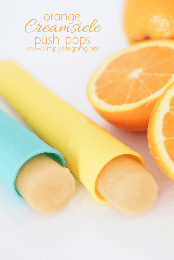 Orange Creamsicle Popsicles