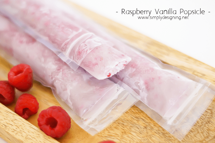 Raspberry Vanilla Popsicle