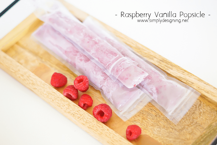 Raspberry Vanilla Popsicles