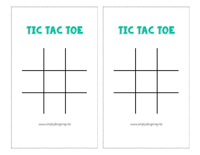 Tic Tac Toe Printable