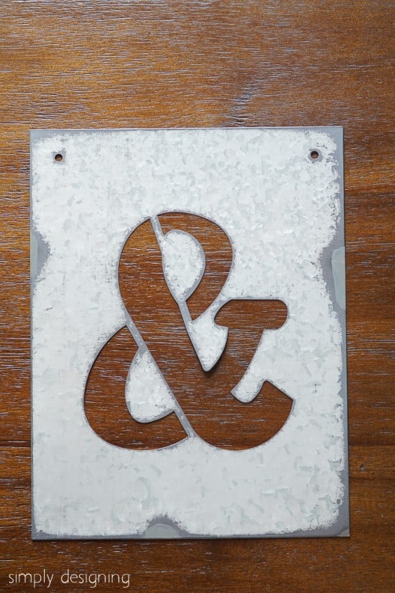 DIY Industrial Ampersand Decor