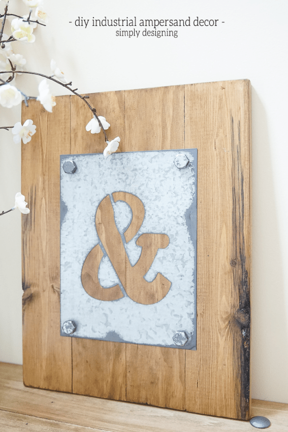 DIY Industrial Ampersand Decor