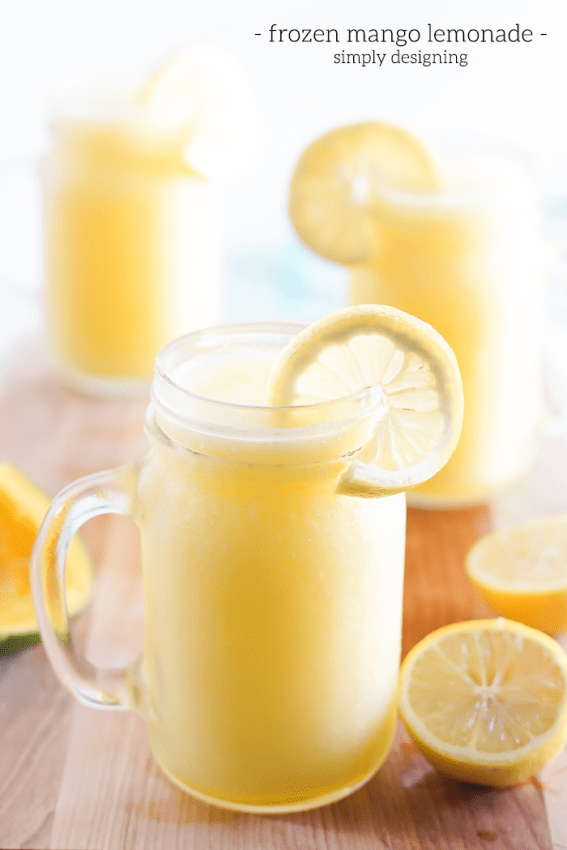 Frozen Mango Lemonade Recipe - this is so easy to make and so delicious - perfect for a hot summer day