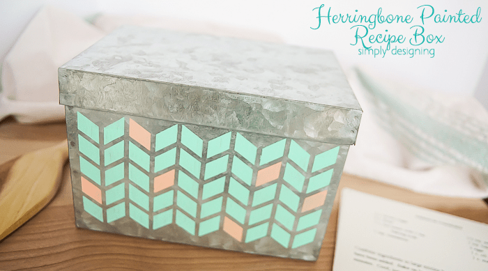Herringbone Painted Recipe Box featured image | Herringbone Painted Recipe Box | 30 | Cement Planter