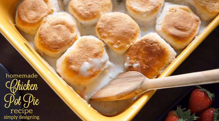 Homemade Chicken Pot Pie Recipe featured image | Easy Homemade Chicken Pot Pie Recipe + Entertaining Tips | 10 | color blocked easter eggs