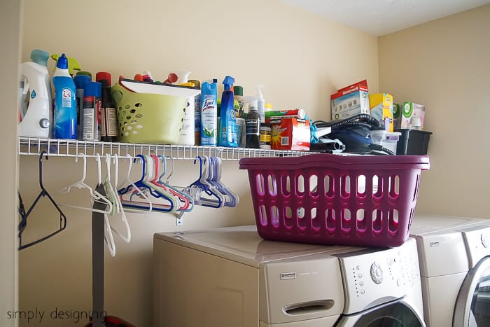 Laundry Room Make-Over - this simple hack added so much storage and a beautiful new look to my laundry room