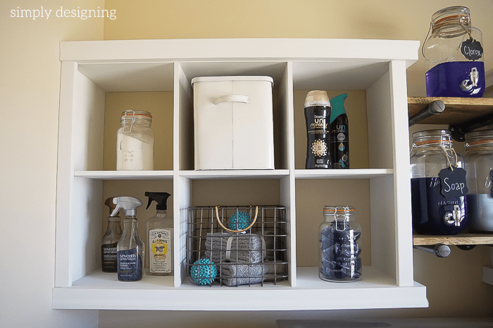 Laundry Room Make-Over - this simple hack added so much storage and a beautiful new look to my laundry room