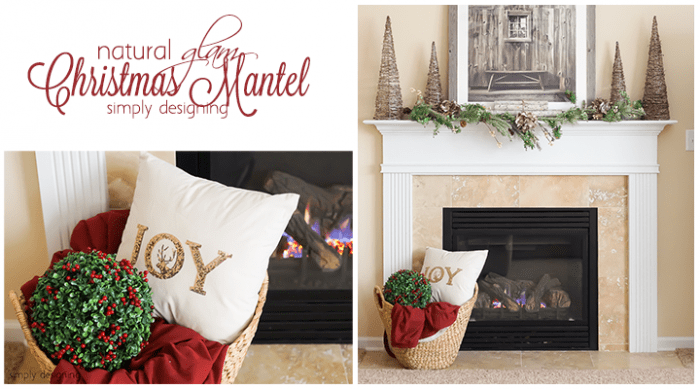 Natural Glam Christmas Mantel 