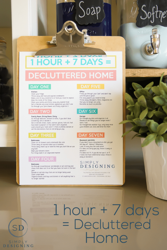 Declutter Your Home In Just 7 Hours That S 1 Hour A Day