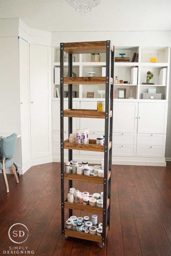 Industrial Rolling Paint Storage : Craft Room : Part 8 8 Industrial Rolling Storage