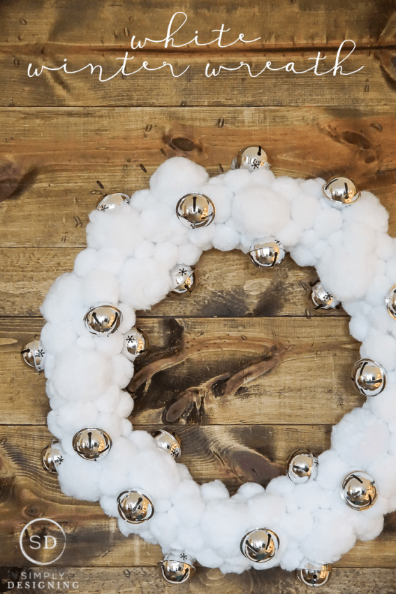 Beautiful White Winter Wreath 1 White Winter Wreath - so simple to make and so pretty - a pottery barn knock off