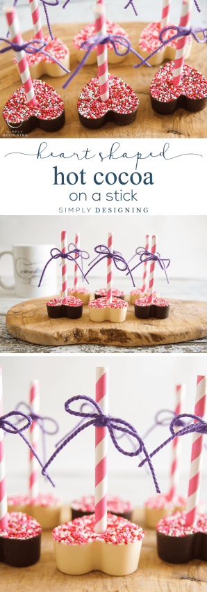 Heart Shaped Hot Cocoa on a Stick 1 Heart Shaped Hot Cocoa on a Stick recipe