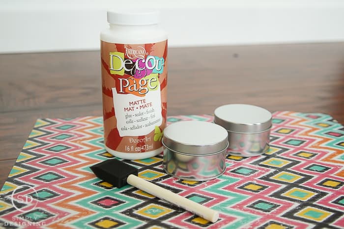 Tribal Print Tins 3 Tribal Print Tins - supplies