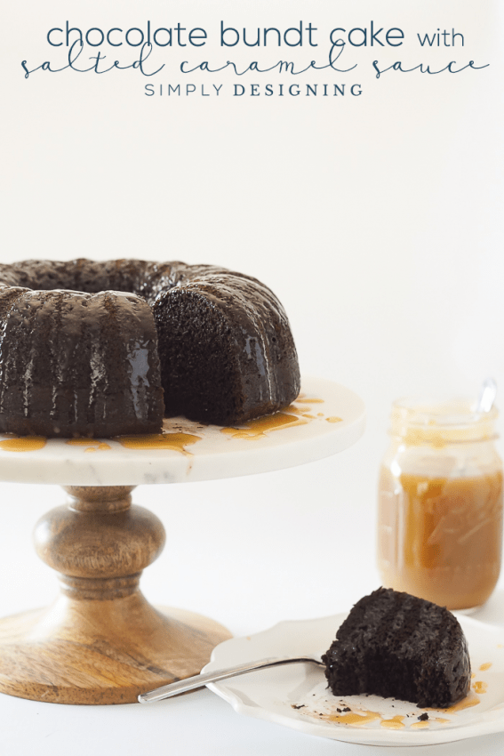 Chocolate Bundt Cake with Salted Caramel Sauce Recipe - so amazingly delicious