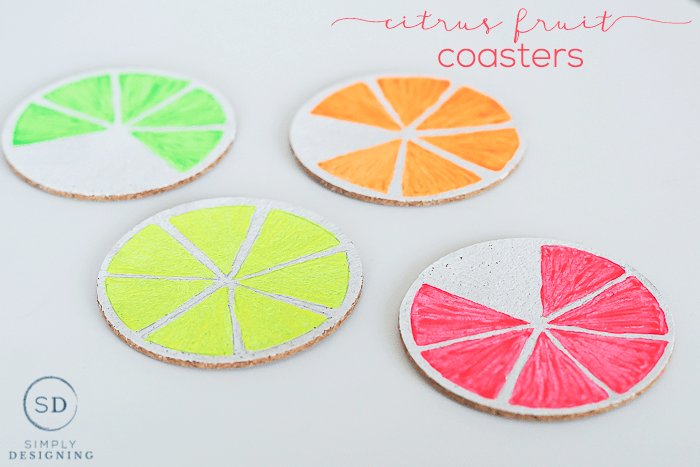 citrus fruit coasters