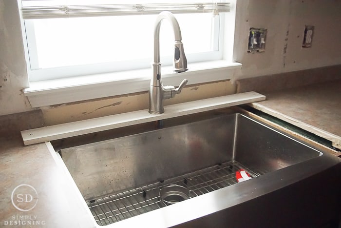 temporarily install a kitchen faucet