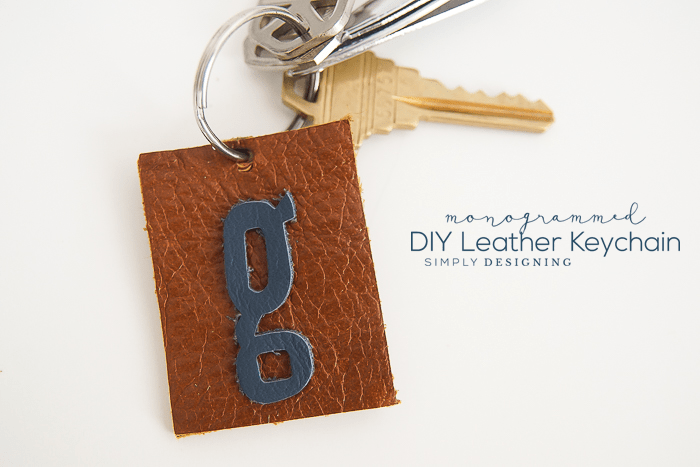 Monogrammed DIY Leather Keychain - such a simple and beautiful gift idea