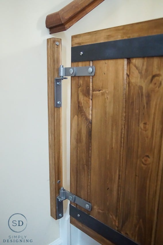 Strap Hinges attached to doors to mount to wall