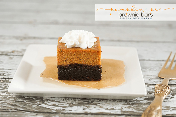 Pumpkin Pie Brownie Bars Recipe