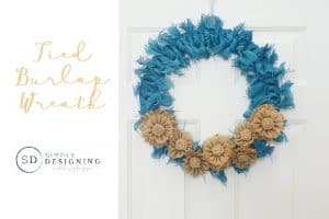 Tied Burlap Wreath Horizontal | Tied Burlap Wreath | 34 |