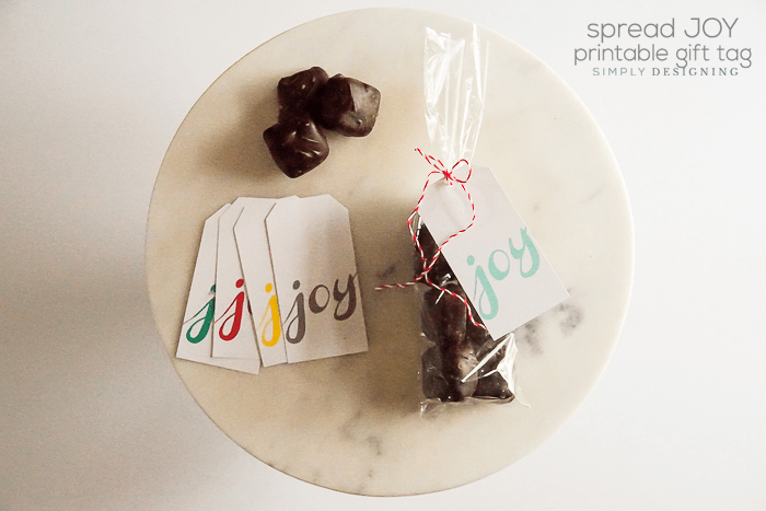 Spread Joy Printable Gift Tag