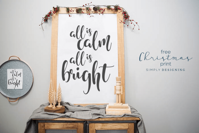 All Is Calm All Is Bright Print Free Holiday Print | All is Calm All is Bright Free Christmas Printable | 11 | st patricks day print