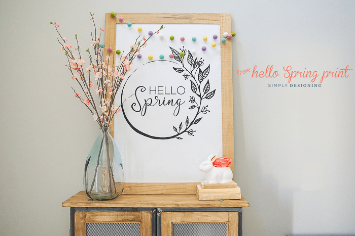 Free Hello Spring Print