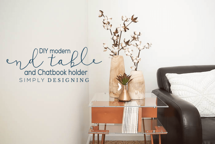 Modern End Table that is easy to make yourself in a weekend | DIY Modern End Table and Chatbook Holder | 39 | how to pot a plant