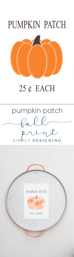 Pumpkin Patch Free Fall Print - Simply Designing