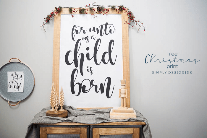 For Unto Us a Child is Born Free Christmas Print | For Unto Us a Child is Born Free Christmas Print | 12 | st patricks day print