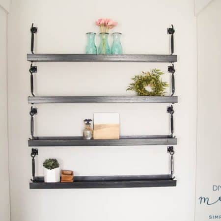 DIY Industrial Metal Shelves