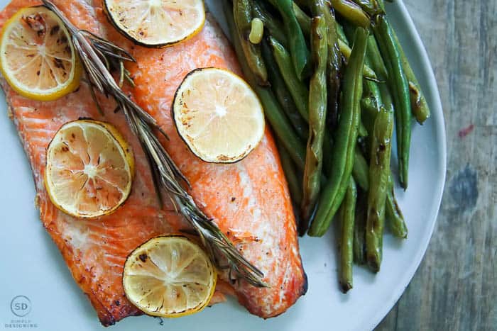 Honey Lemon Grilled Salmon 04001 | Honey Lemon Grilled Salmon | 24 | fabric Christmas trees