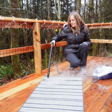 use a steam cleaner on an area rug